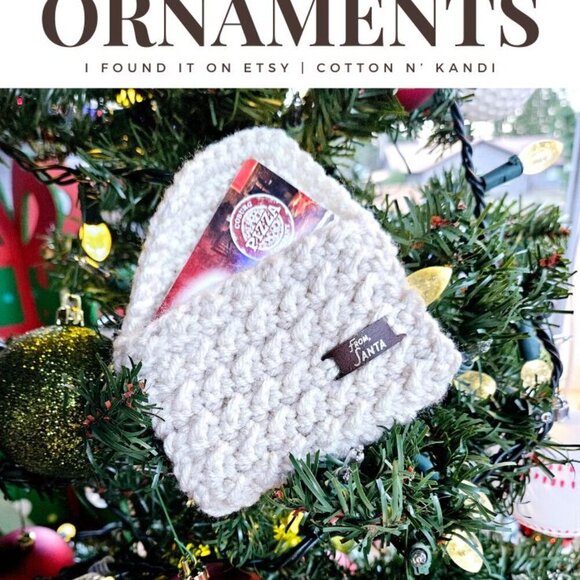 Lot of 8 Crochet Gift Card Ornaments- From Santa - Picture 5 of 15